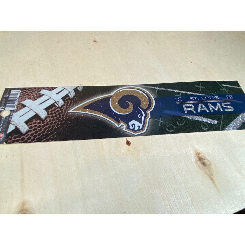 St.‎ Louis Rams Bumper Sticker Football NFL Brand Glitter Design Licensed